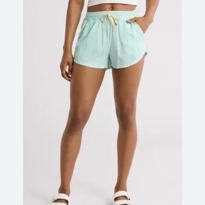 Billabong Green Stripe Pipeline Boxer Shorts with Elastic Waistband Medium